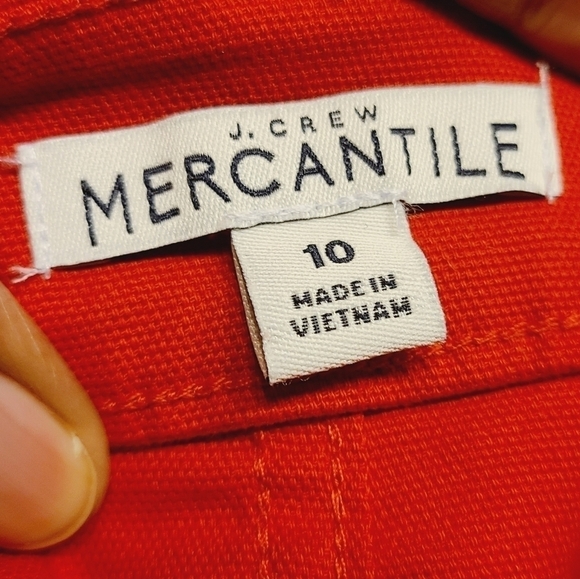 J. Crew Mercantile | Red Twill Button-Down Skirt (Size 10) - Picture 3 of 11